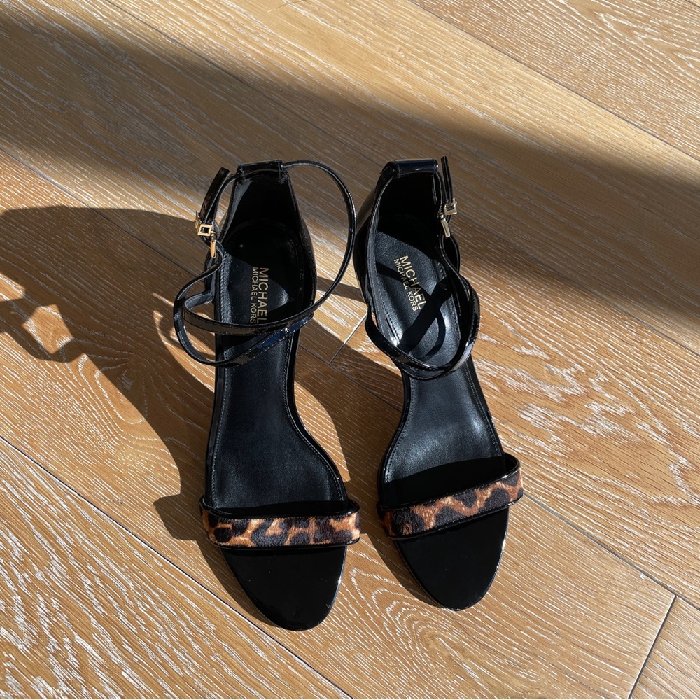Black Heels with Animal print